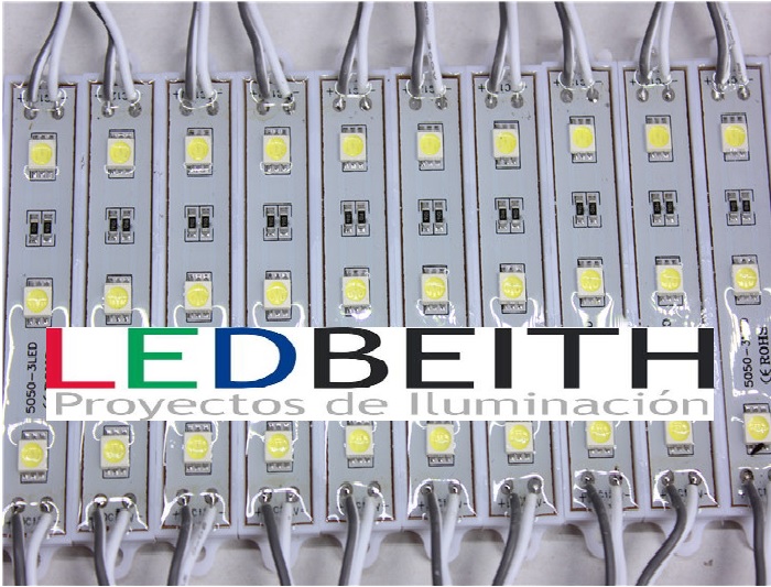 Módulo Led, 3x1SMD5054, 0,72W, IP65, Blanco Puro