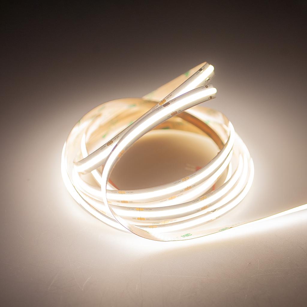 Tira LED COB, Bco Puro (320 L/M), DC12V, 5m , IP20